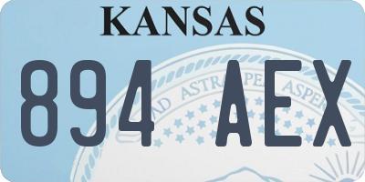 KS license plate 894AEX