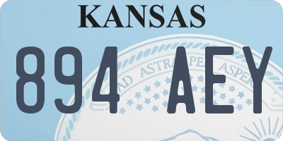 KS license plate 894AEY