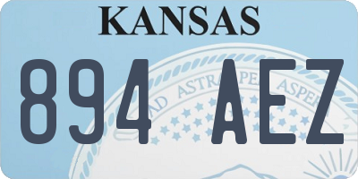 KS license plate 894AEZ