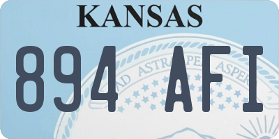 KS license plate 894AFI