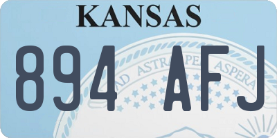 KS license plate 894AFJ