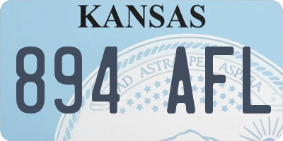 KS license plate 894AFL
