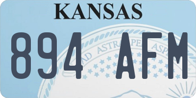 KS license plate 894AFM