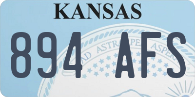 KS license plate 894AFS