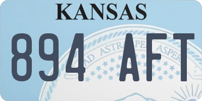 KS license plate 894AFT