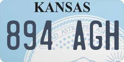 KS license plate 894AGH