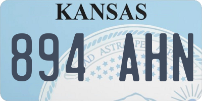 KS license plate 894AHN