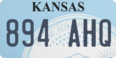 KS license plate 894AHQ