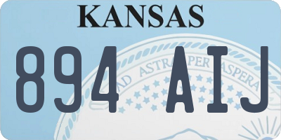 KS license plate 894AIJ