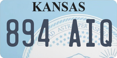 KS license plate 894AIQ
