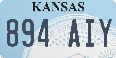 KS license plate 894AIY