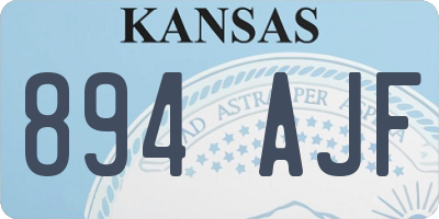 KS license plate 894AJF
