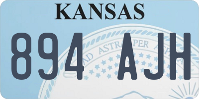 KS license plate 894AJH
