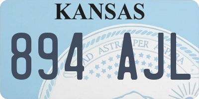 KS license plate 894AJL
