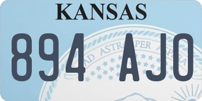 KS license plate 894AJO