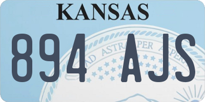 KS license plate 894AJS