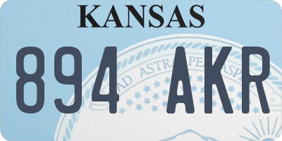 KS license plate 894AKR