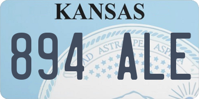 KS license plate 894ALE