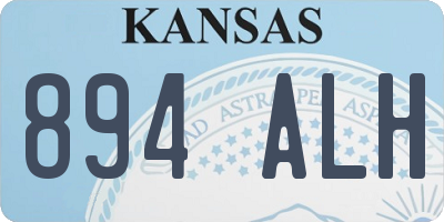 KS license plate 894ALH