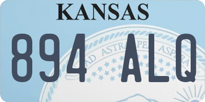 KS license plate 894ALQ