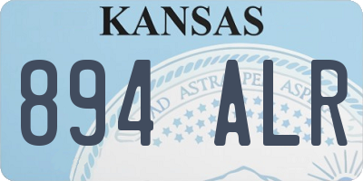 KS license plate 894ALR