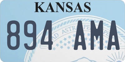 KS license plate 894AMA