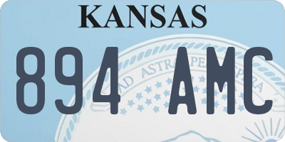 KS license plate 894AMC