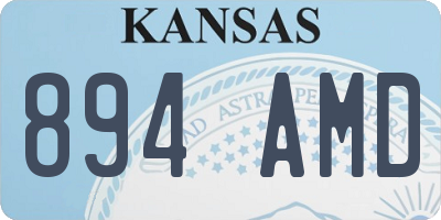 KS license plate 894AMD