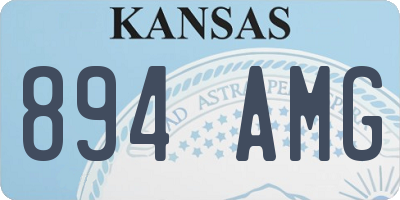 KS license plate 894AMG