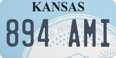 KS license plate 894AMI