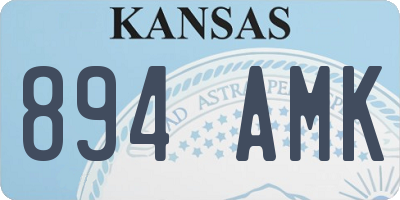 KS license plate 894AMK