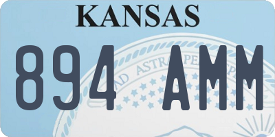 KS license plate 894AMM