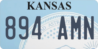 KS license plate 894AMN