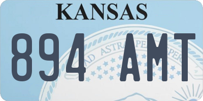 KS license plate 894AMT
