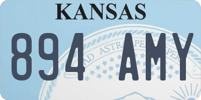 KS license plate 894AMY