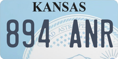 KS license plate 894ANR