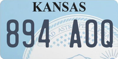 KS license plate 894AOQ