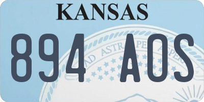 KS license plate 894AOS