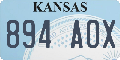 KS license plate 894AOX