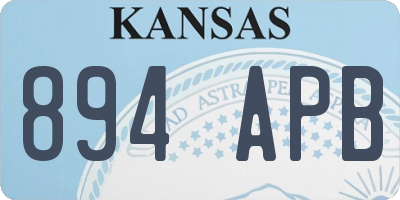 KS license plate 894APB