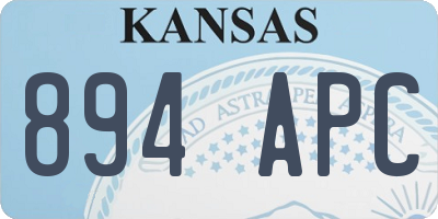 KS license plate 894APC