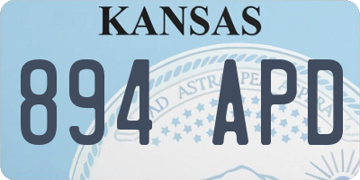 KS license plate 894APD