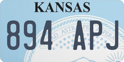 KS license plate 894APJ