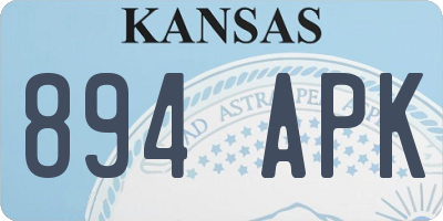 KS license plate 894APK