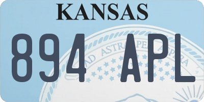 KS license plate 894APL