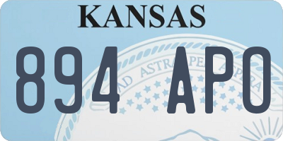 KS license plate 894APO