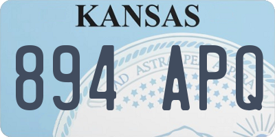 KS license plate 894APQ