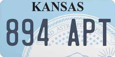 KS license plate 894APT