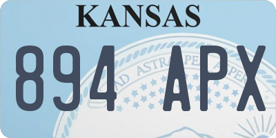 KS license plate 894APX