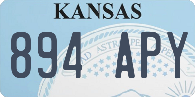 KS license plate 894APY